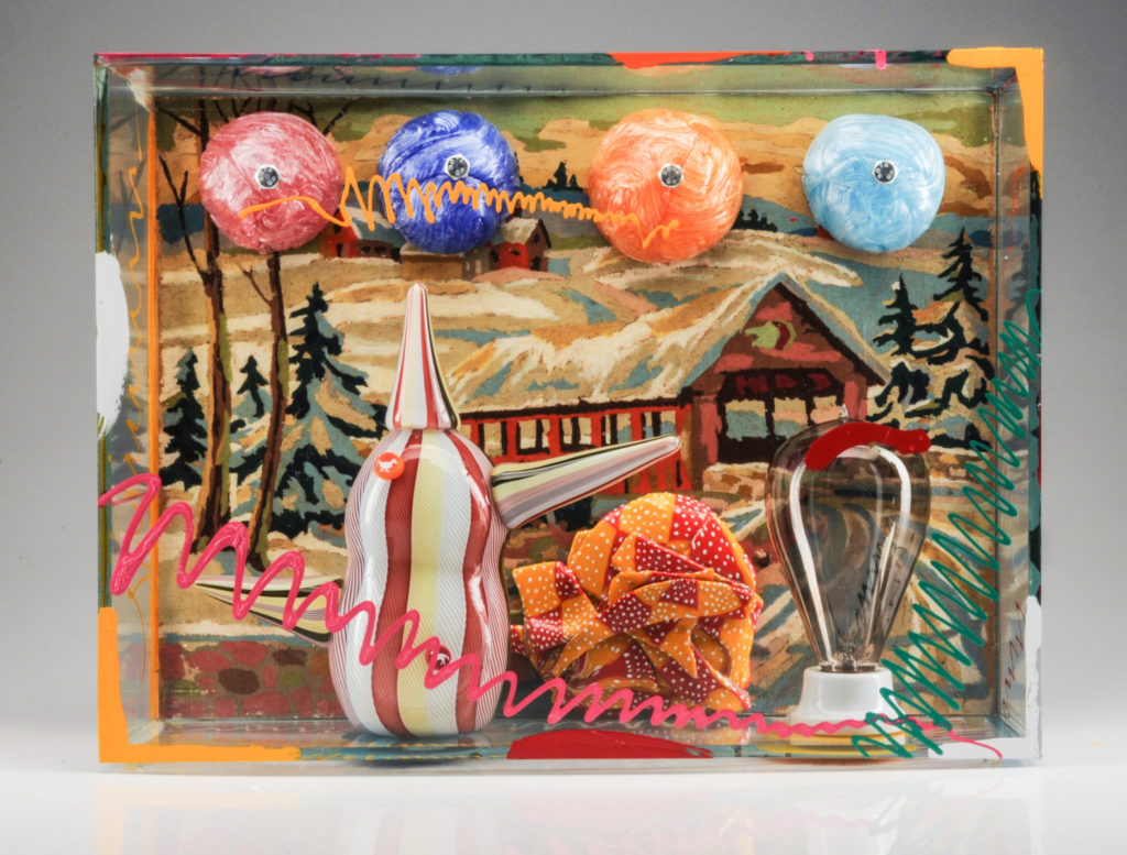 PAINT BY NUMBERS WITH SNOWBALLS, WEIRD TEAPOT AND LIGHT BULB | 32080