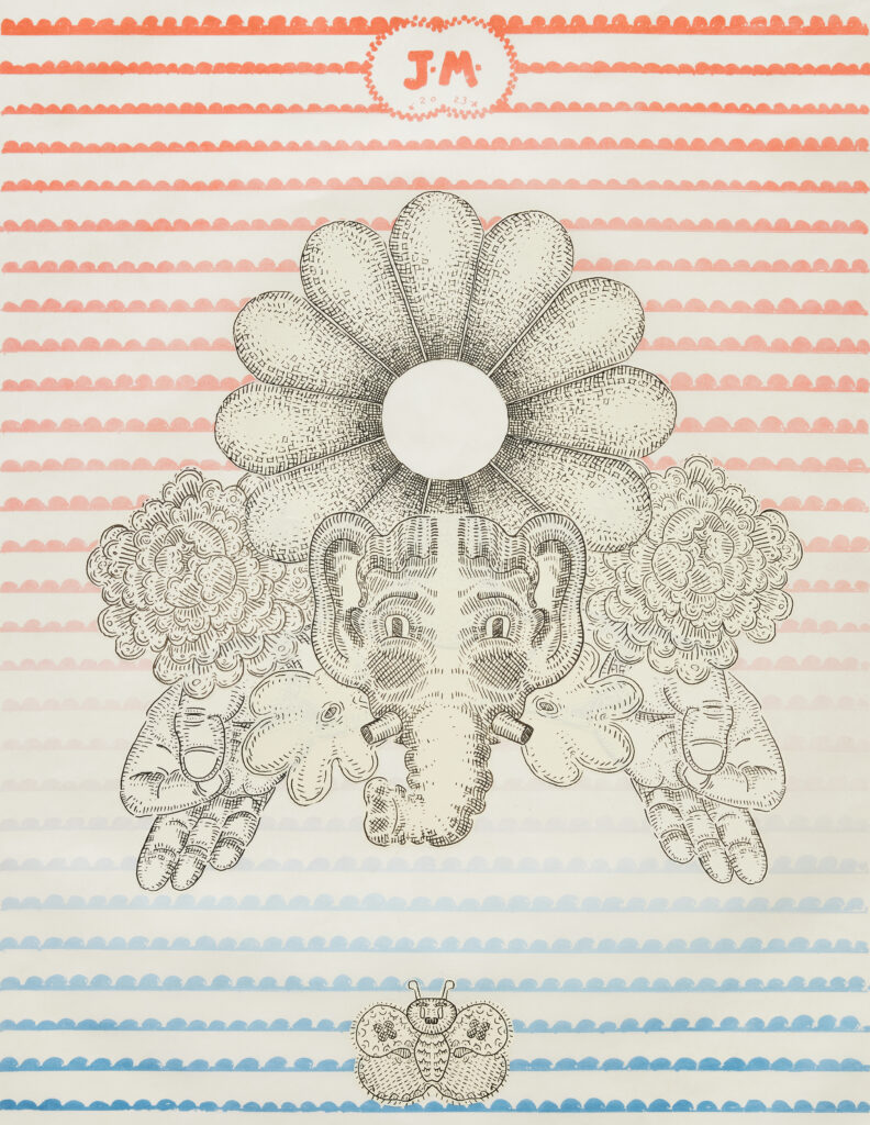 ELEFANT AND FLOWERS  | 34800