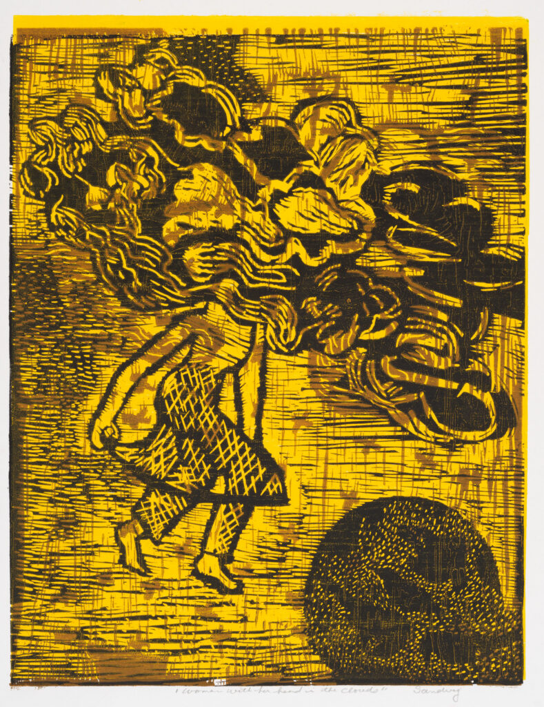 WOMAN WITH HER HEAD IN THE CLOUDS  | 35471